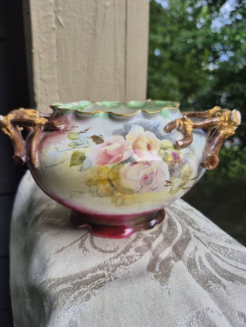 Ultra Rare Antique Chittenango Pottery Co Bowl Signed By Artist